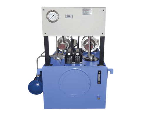 HPP hydraulic power unit with pressure gauges and control panel for paper mill systems